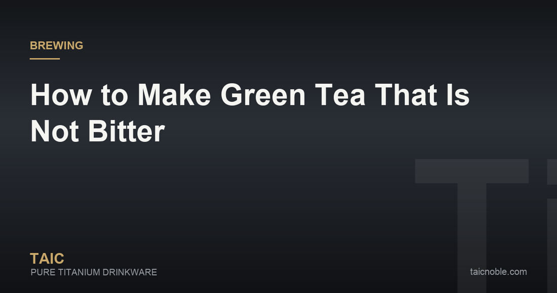 Guide card on making green tea, comparing Chinese and Japanese green tea leaves with water temperatures