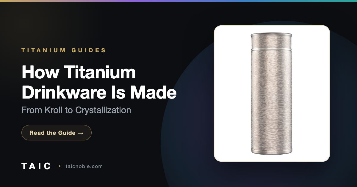 How Titanium Drinkware Is Made: From Kroll to Crystallization