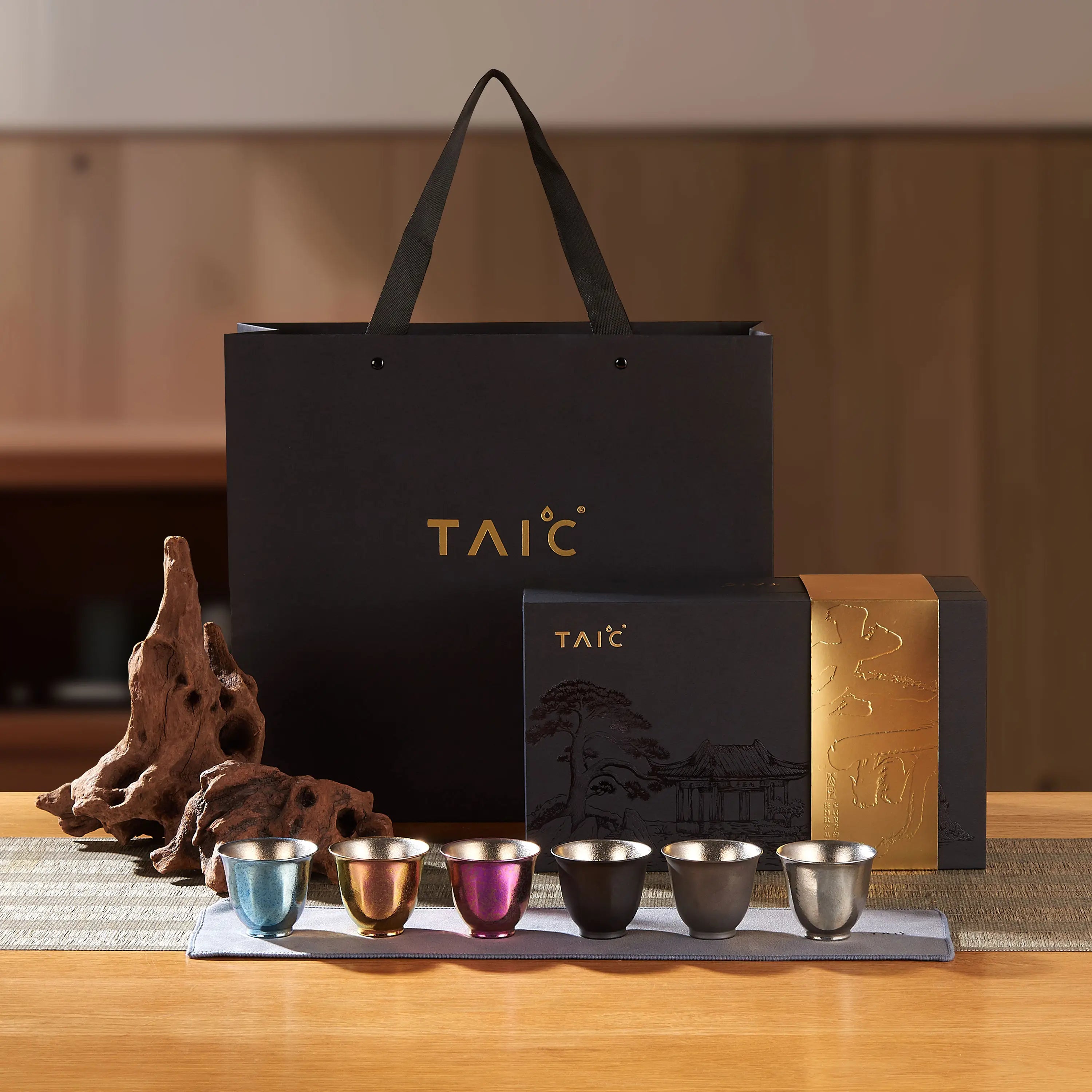 TAIC タイック チタン ティーセット ティーポット ティーカップ Pure Titanium Tea Cup Gift Set, Double-Wall 6-Pc – TAIC