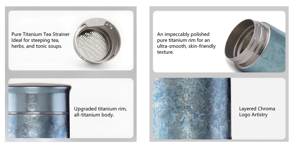 Pure Titanium Tapered Vacuum Tumbler