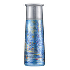 "Monet's Snowscape" Hand-Painted Pure Titanium Flask Gift Set