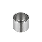 Pure titanium cup cap of thermal carafe shown top-down revealing the empty polished tea-cup interior