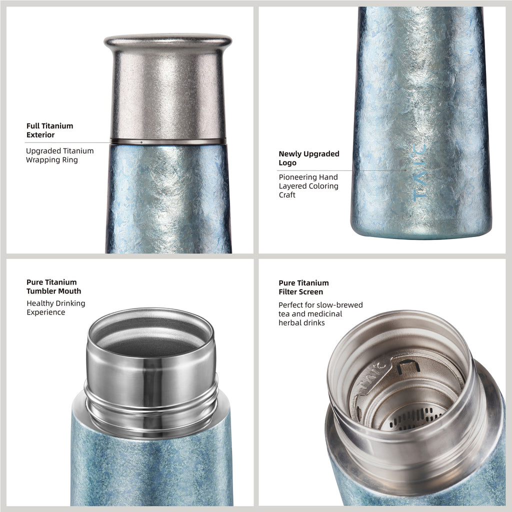 Pure Titanium Tapered Vacuum Tumbler