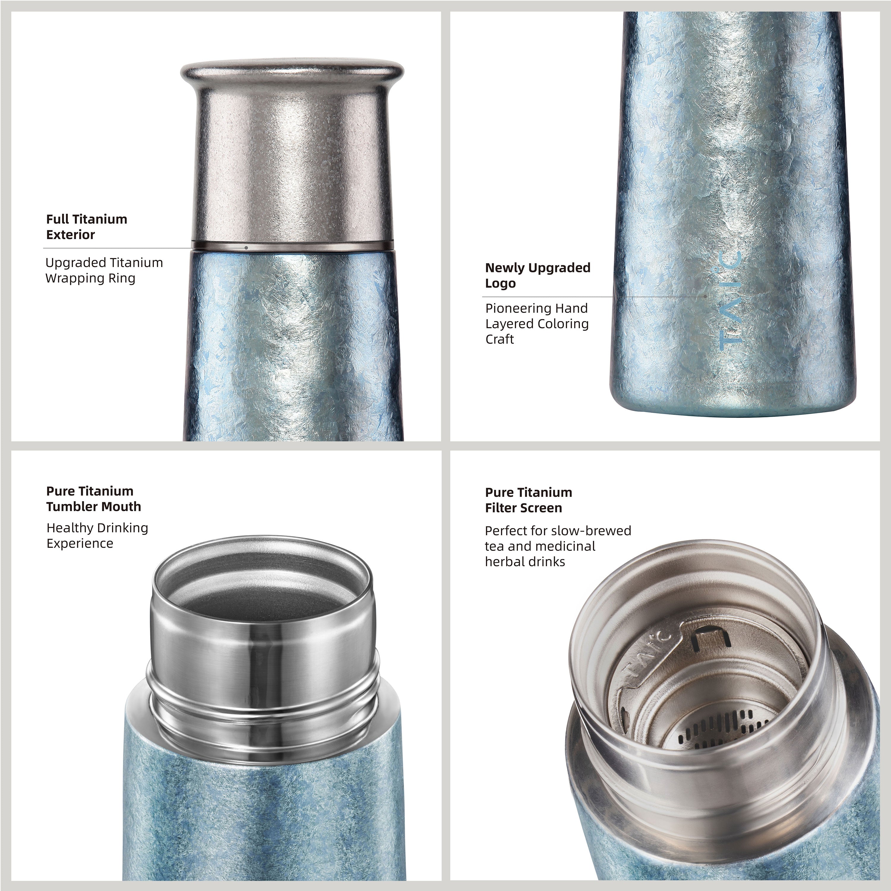 Pure Titanium Tapered Vacuum Tumbler