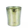 TAIC Pure Titanium Double-Wall Vacuum Mini Cup — shimmering gold-green textured cup, front view on white background